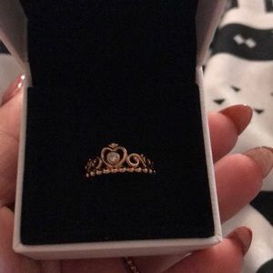 Authentic Pandora Rose gold tiara ring